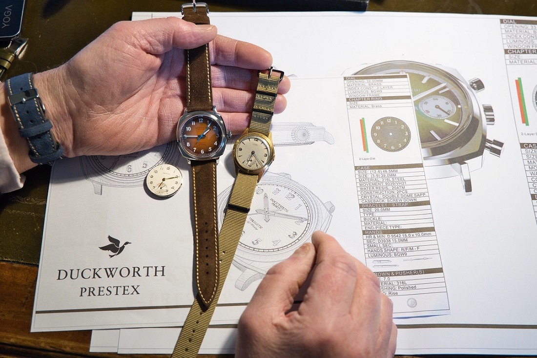 New Duckworth Prestex watch alongside original Prestons watch