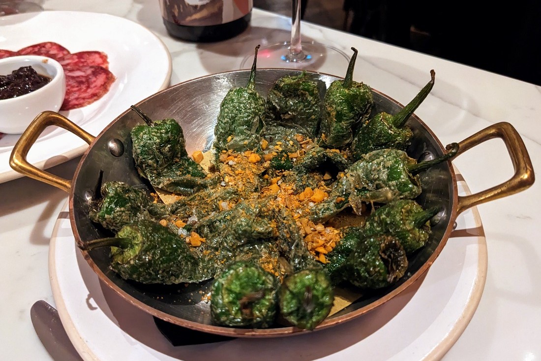 Deep fried padron peppers at Kitchen at Holmes