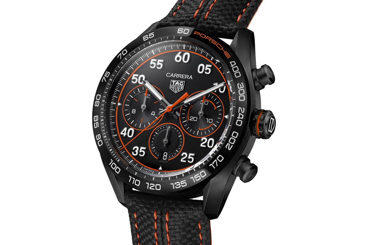 TAG Heuer Carrera Chronograph X Porsche Orange Racing detail