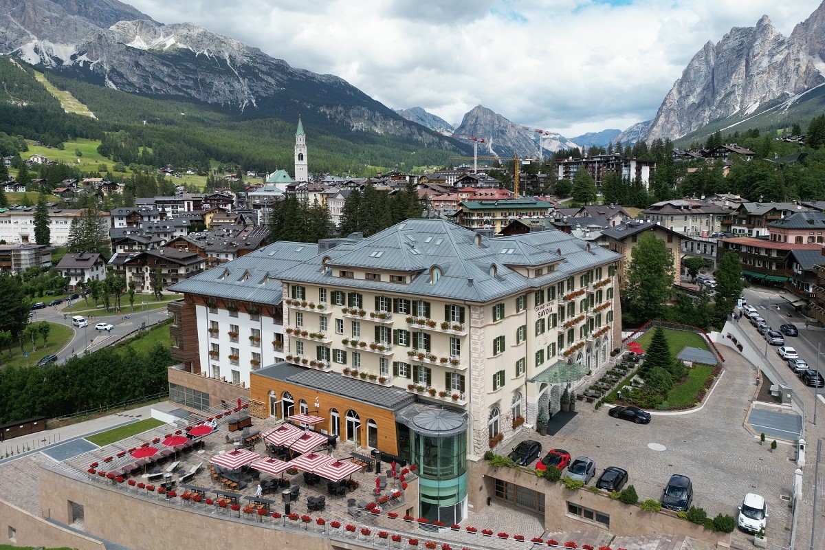 View of Grand Hotel Savoia in Cortina d’Ampezzo