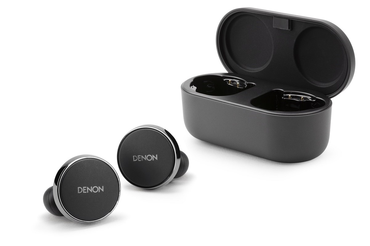 Denon PerL Pro Earbuds and case