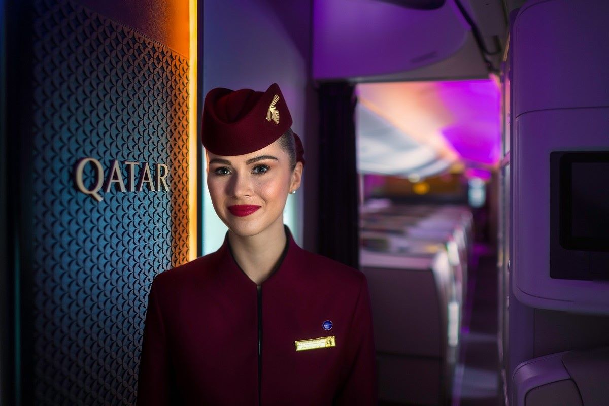Qatar Airways crew member