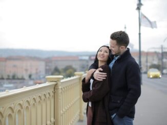 Couple on bridge