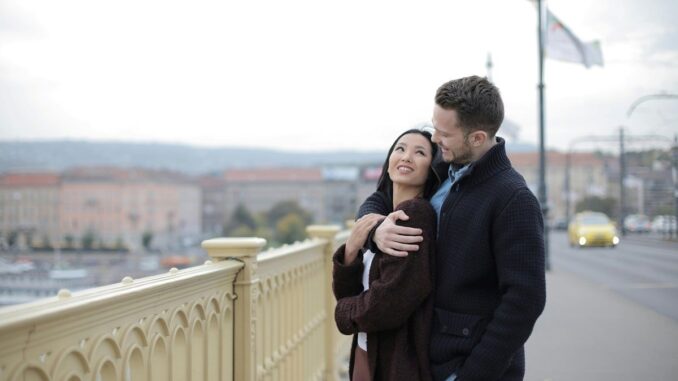 Couple on bridge