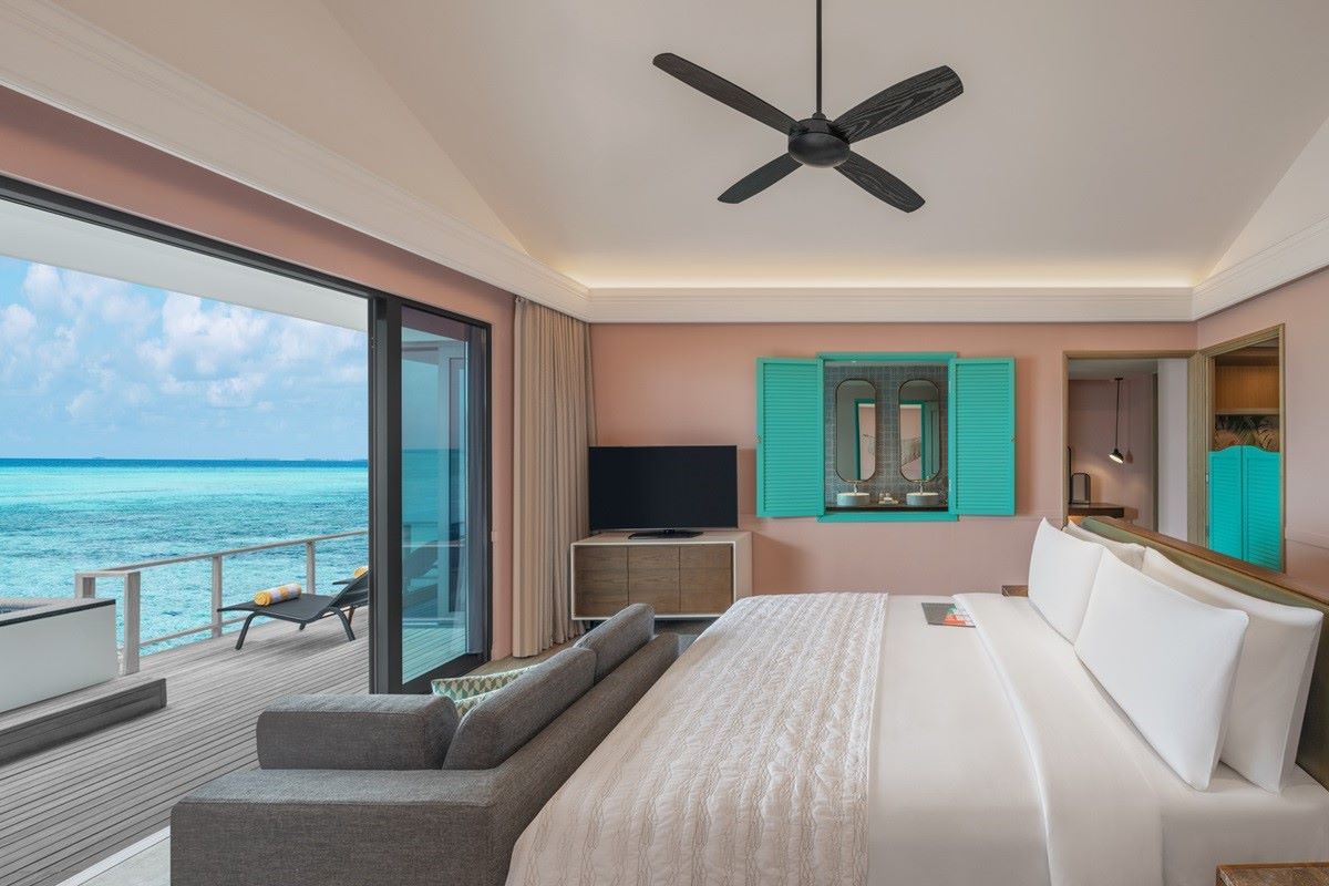 Le Meridien Maldives Overwater Villa Bedroom