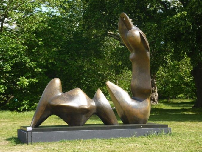 Henry Moore two piece reclining figure