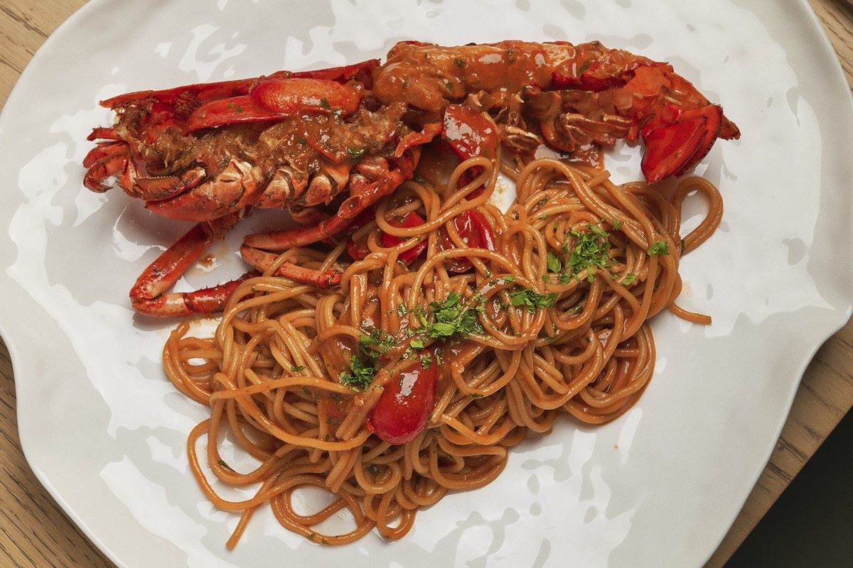 Azzurra lobster pasta