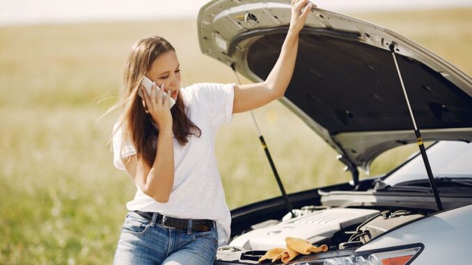 Woman broken down emergency