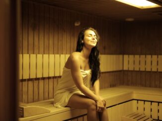 Girl in sauna