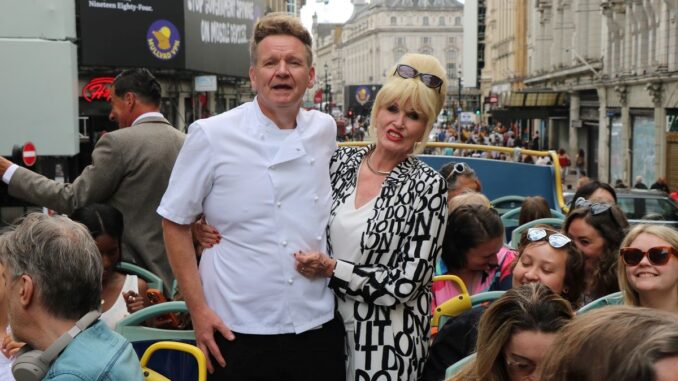 Gordon Ramsay and Joanna Lumley