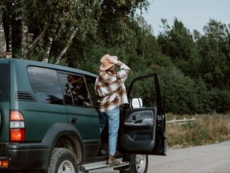 SUV on a road trip