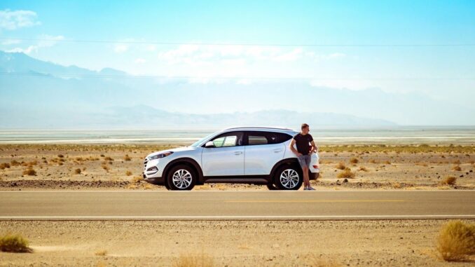 Car on roadside