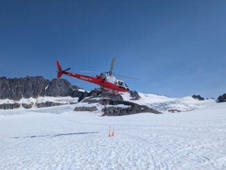 Helicopter trips on glacier