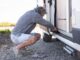Repairing caravan door