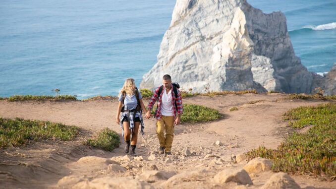 Couple hiking
