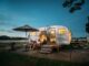 Holiday caravan for outdoor leisure