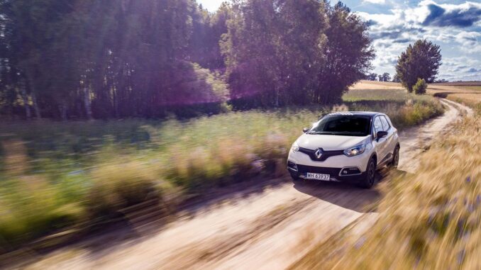 Renault on country road