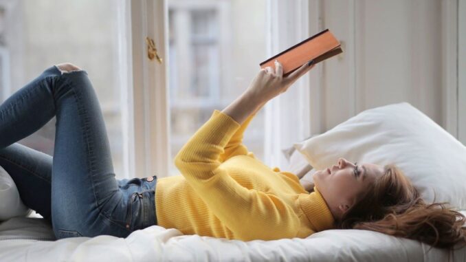 Reading a book